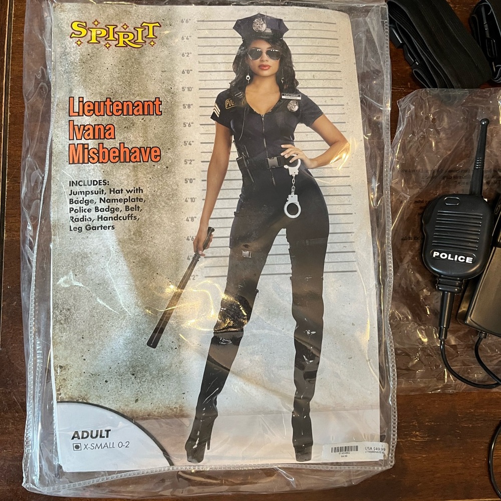 Spirit Black Police Costume with Accessories